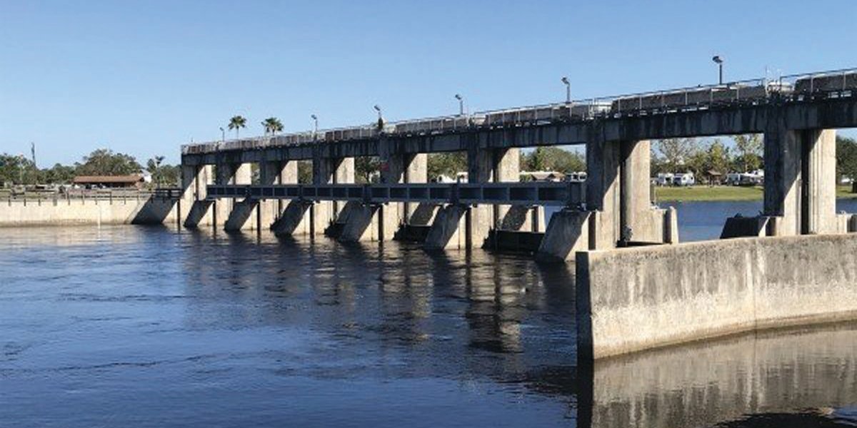 The Franklin Lock is more than 40 miles from Moore Haven, where water from Lake Okeechobee enters the Caloosahatchee River.
